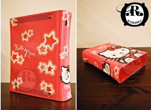  artists' Domo Kun Xbox Mod. Here is another view of the Hello Kitty Xbox