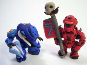 halo figures clay art
