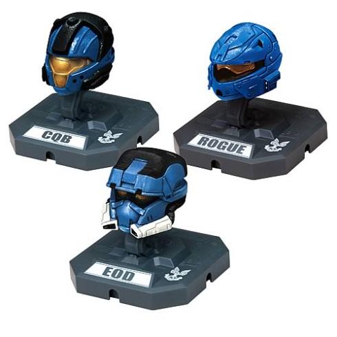new halo miniatures characters helmets