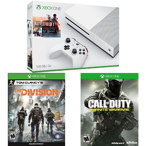 Xbox One S 500GB Battlefield 1, Call of Duty & The Division Bundle