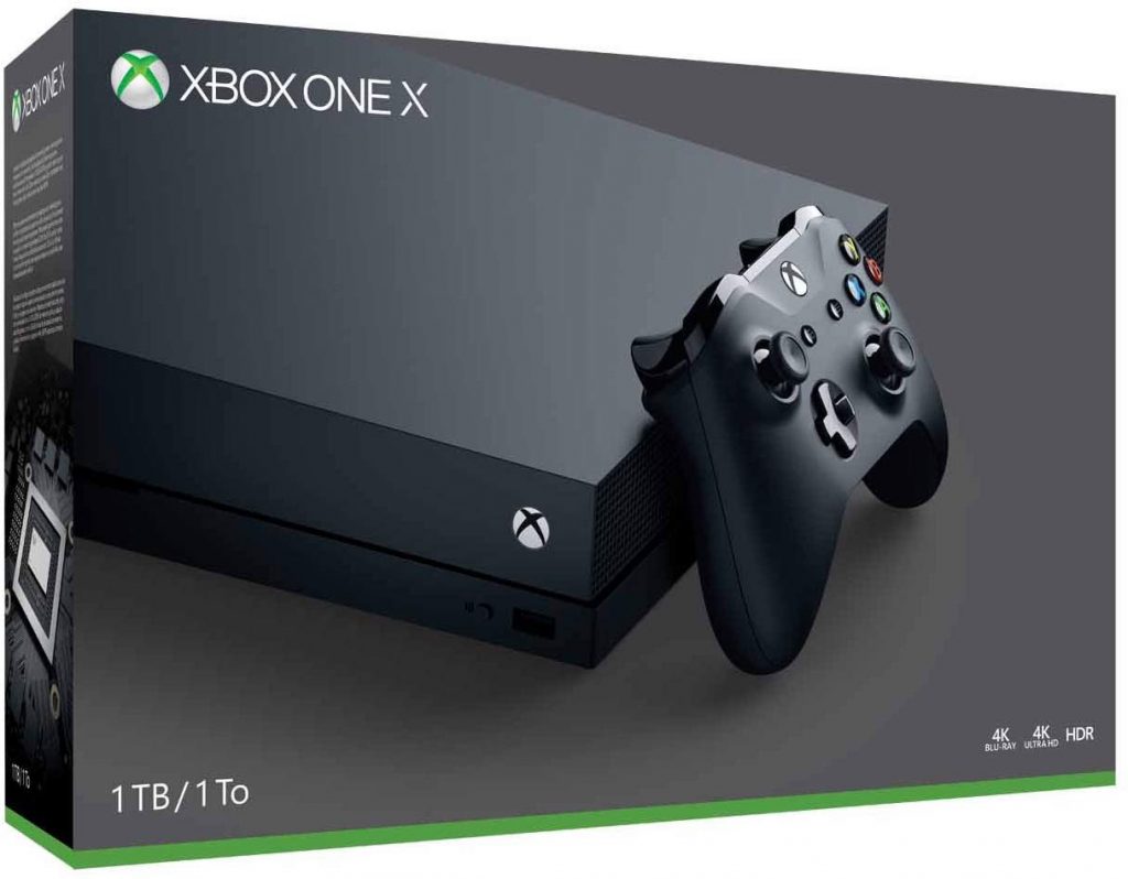 black 1TB console of Xbox One X 